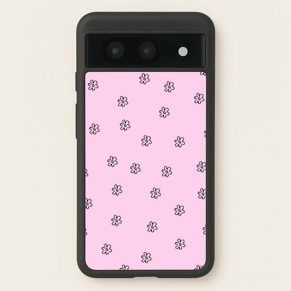 Detail Flower Pattern - Pink - Abstract Patterns Phone Case for Google Pixel 8a