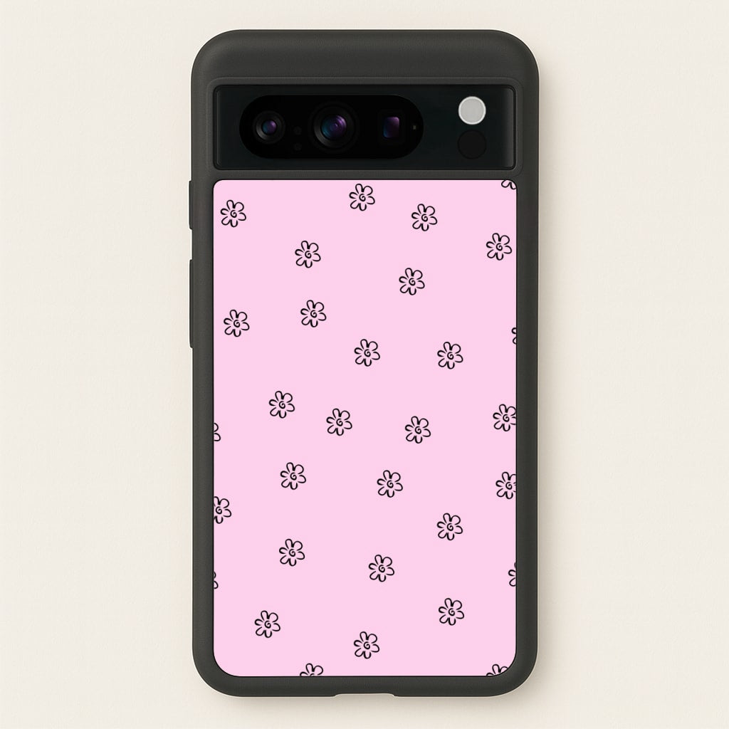 Detail Flower Pattern - Pink - Abstract Patterns Phone Case for Google Pixel 8 Pro