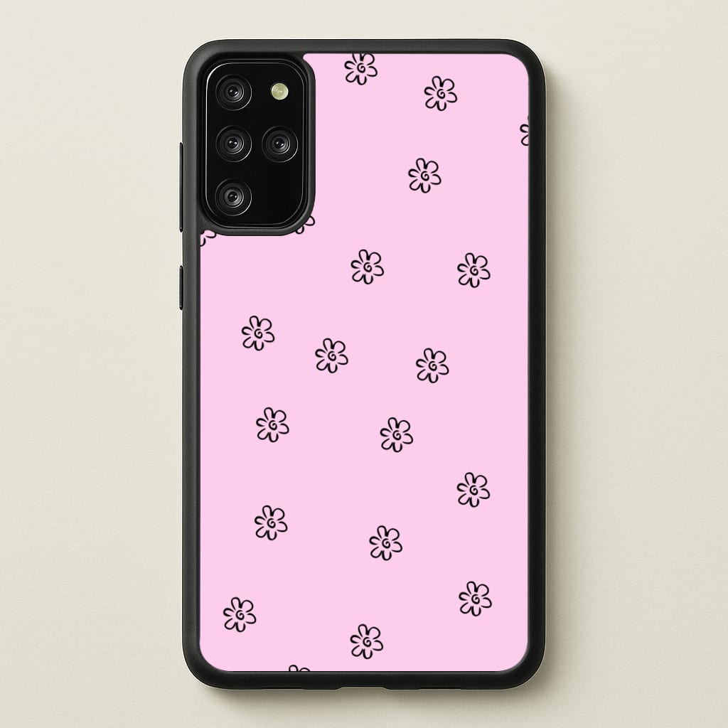 Detail Flower Pattern - Pink - Abstract Patterns Phone Case for Galaxy S20 Plus
