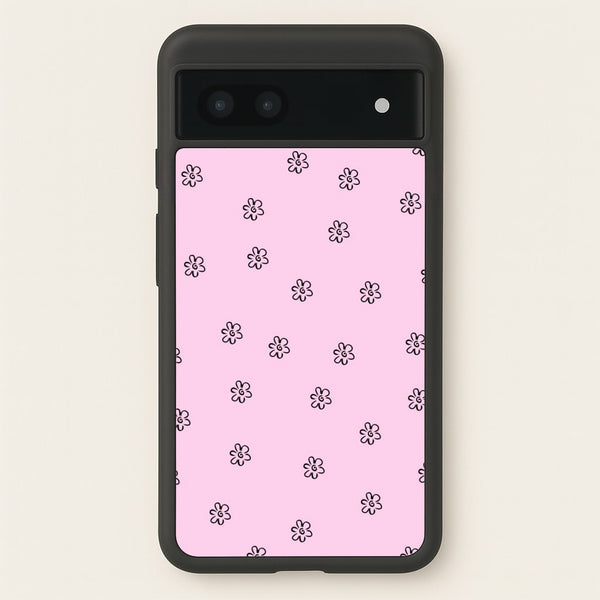 Detail Flower Pattern - Pink - Abstract Patterns Phone Case for Google Pixel 6a