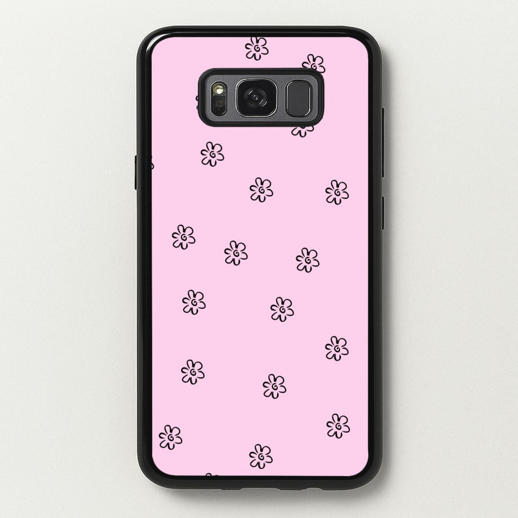 Detail Flower Pattern - Pink - Abstract Patterns Phone Case for Galaxy S8