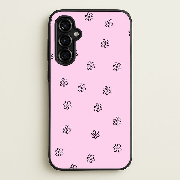 Detail Flower Pattern - Pink - Abstract Patterns Phone Case for Galaxy A54