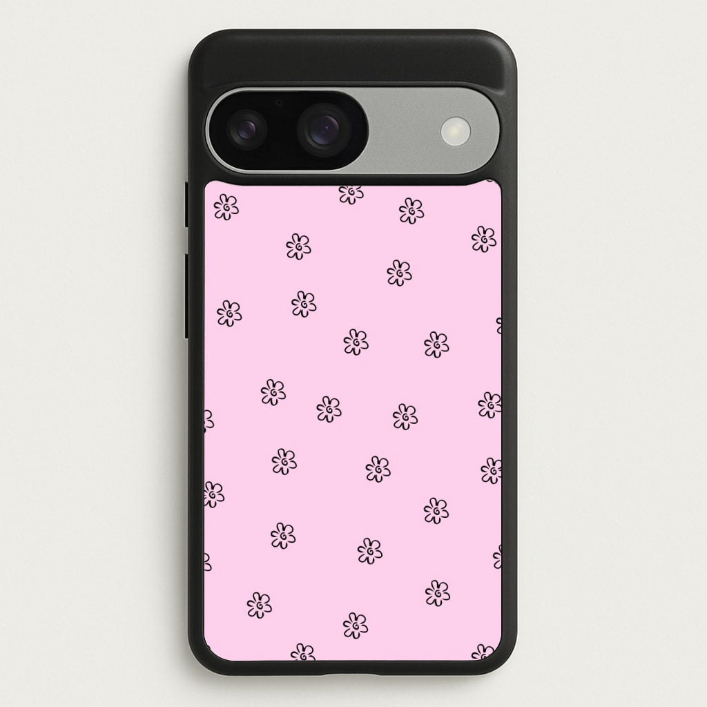 Detail Flower Pattern - Pink - Abstract Patterns Phone Case for Google Pixel 9 / 9 Pro