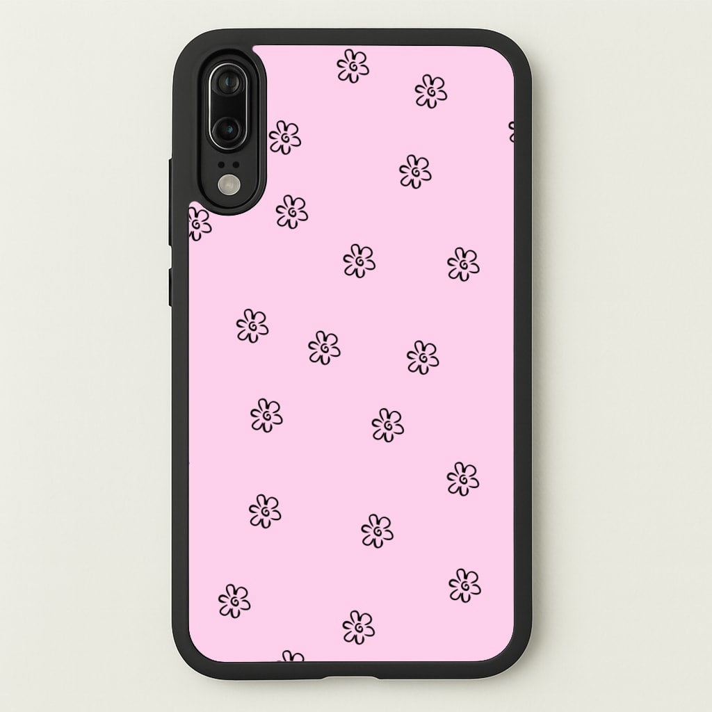 Detail Flower Pattern - Pink - Abstract Patterns Phone Case for Huawei P20
