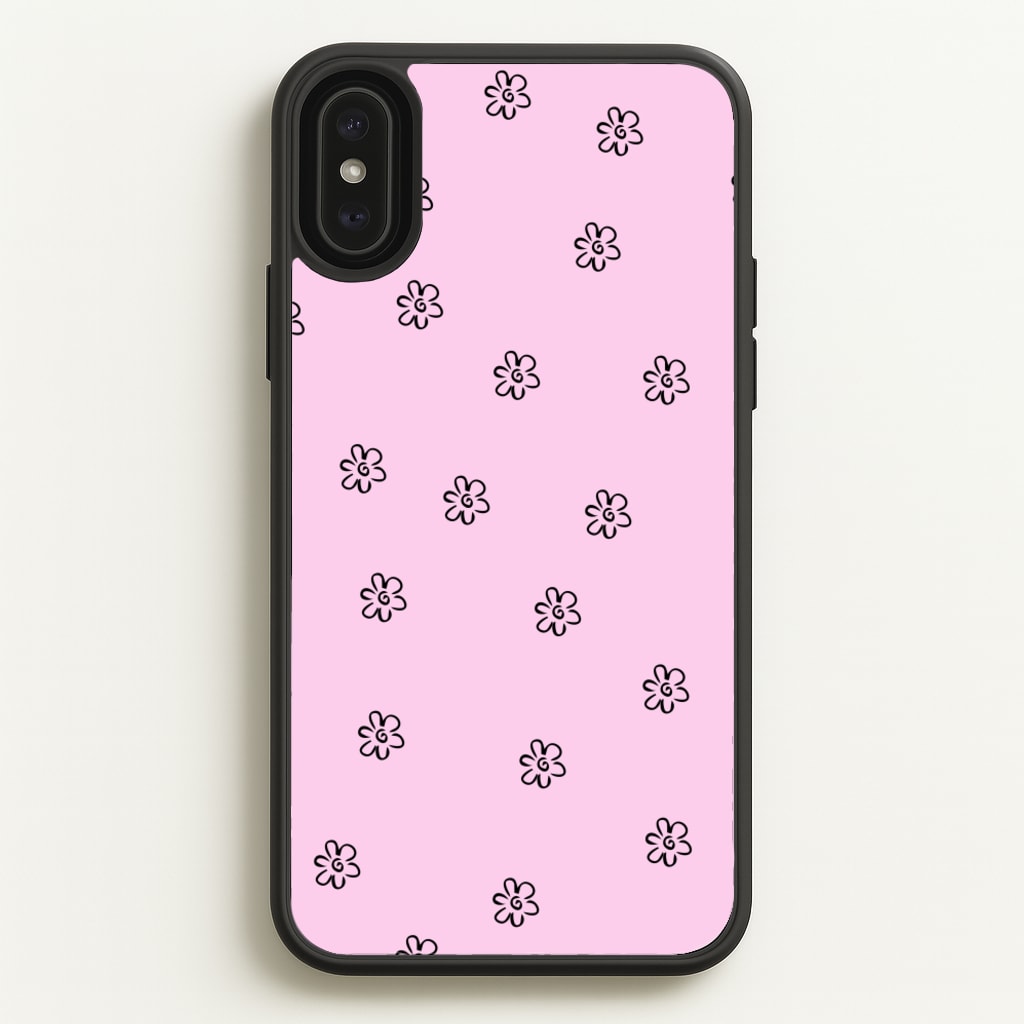 Detail Flower Pattern - Pink - Abstract Patterns Phone Case for iPhone XS Max