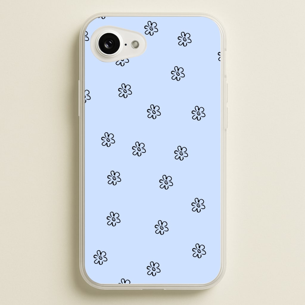Detail Flower Pattern - Blue - Phone Case for iPhone 16e