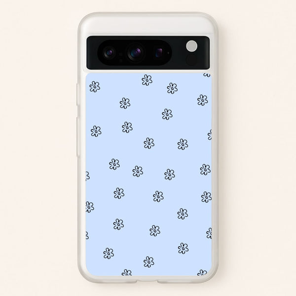 Detail Flower Pattern - Blue - Phone Case for Google Pixel 8 Pro