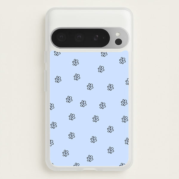 Detail Flower Pattern - Blue - Phone Case for Google Pixel 9 Pro XL