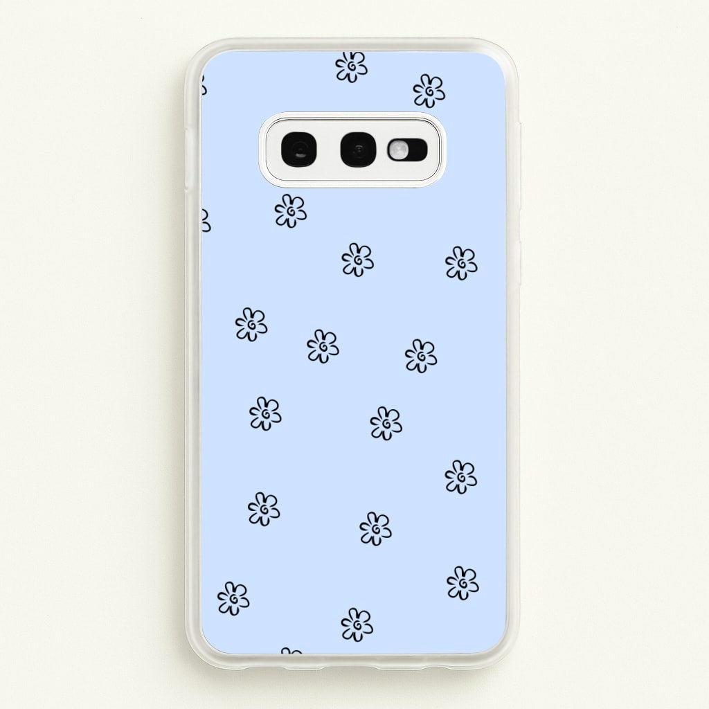 Detail Flower Pattern - Blue - Phone Case for Galaxy S10e
