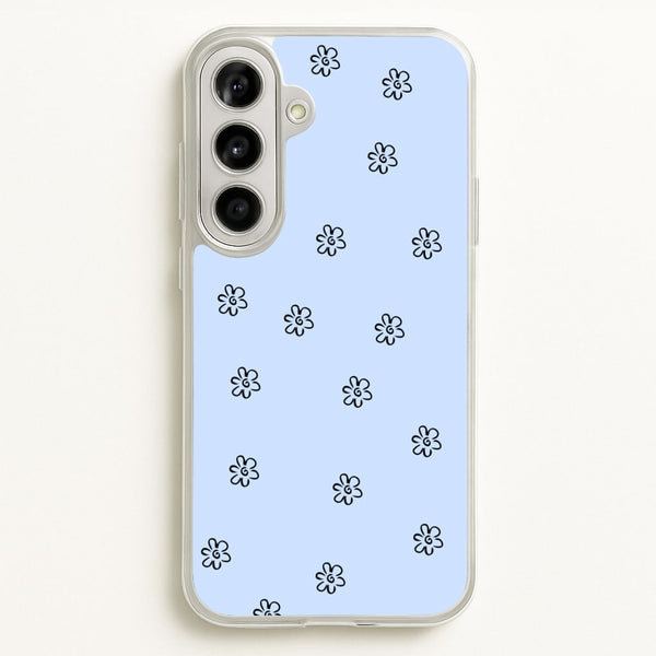 Detail Flower Pattern - Blue - Phone Case for Galaxy A56