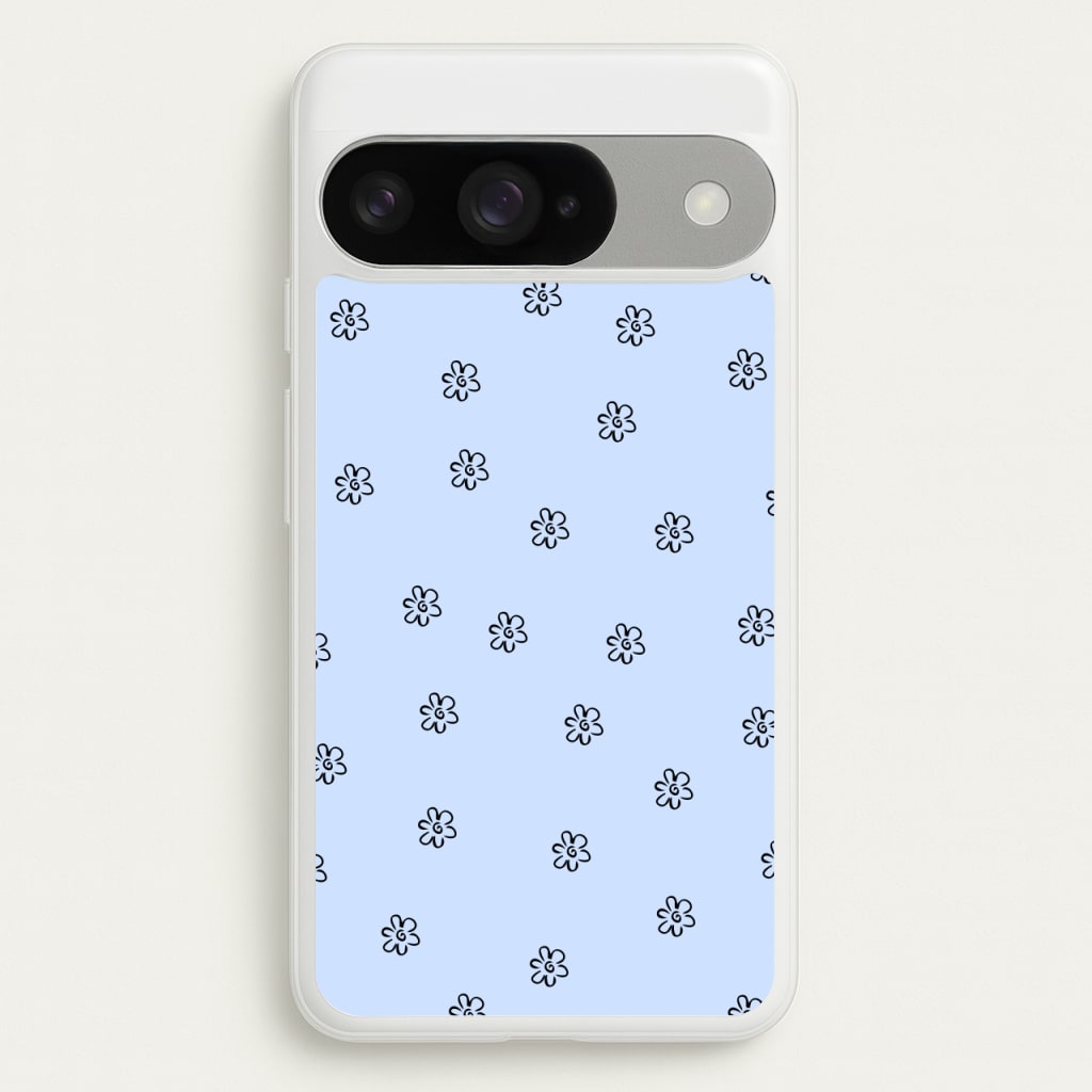 Detail Flower Pattern - Blue Phone Case for Google Pixel 10 / 10 Pro