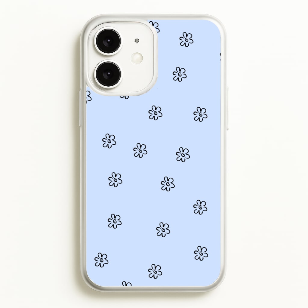 Detail Flower Pattern - Blue - Phone Case for iPhone 11