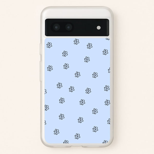 Detail Flower Pattern - Blue - Phone Case for Google Pixel 7a