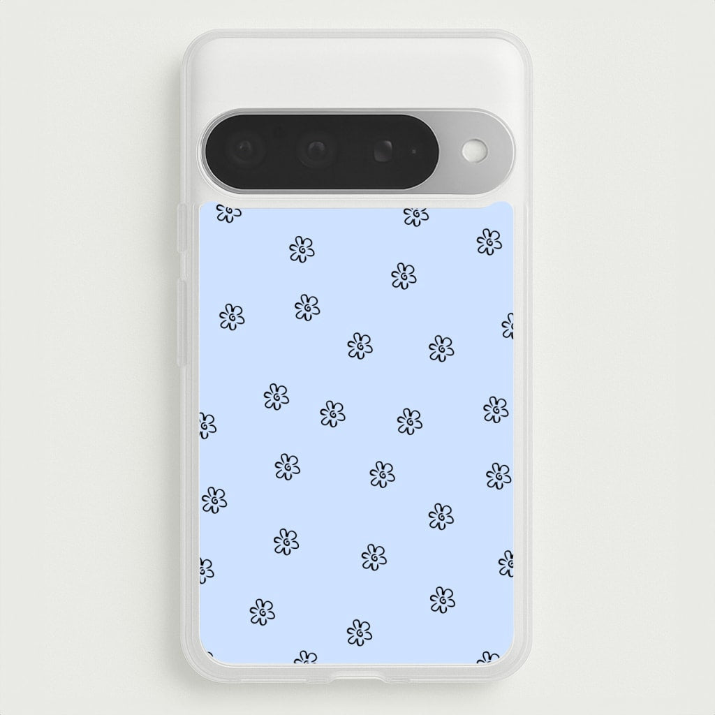 Detail Flower Pattern - Blue Phone Case for Google Pixel 10 Pro XL