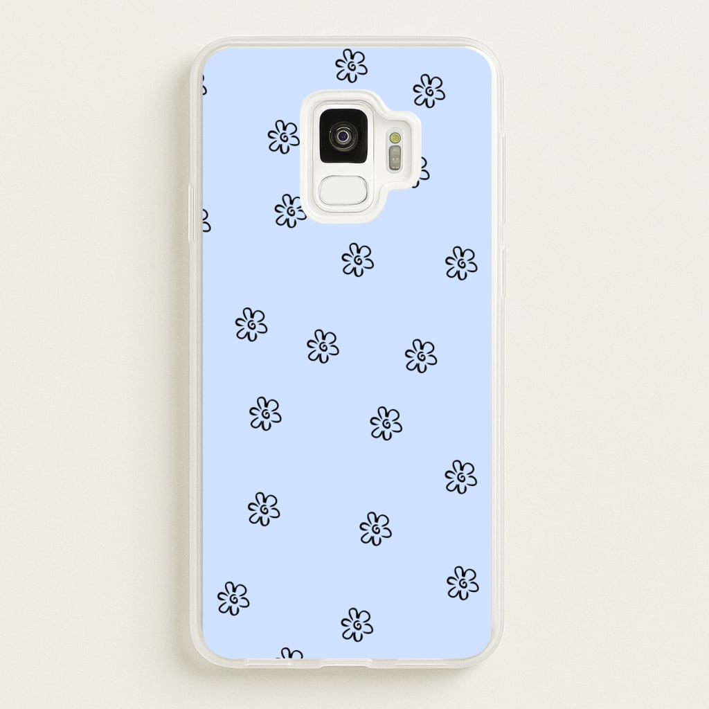 Detail Flower Pattern - Blue - Phone Case for Galaxy S9