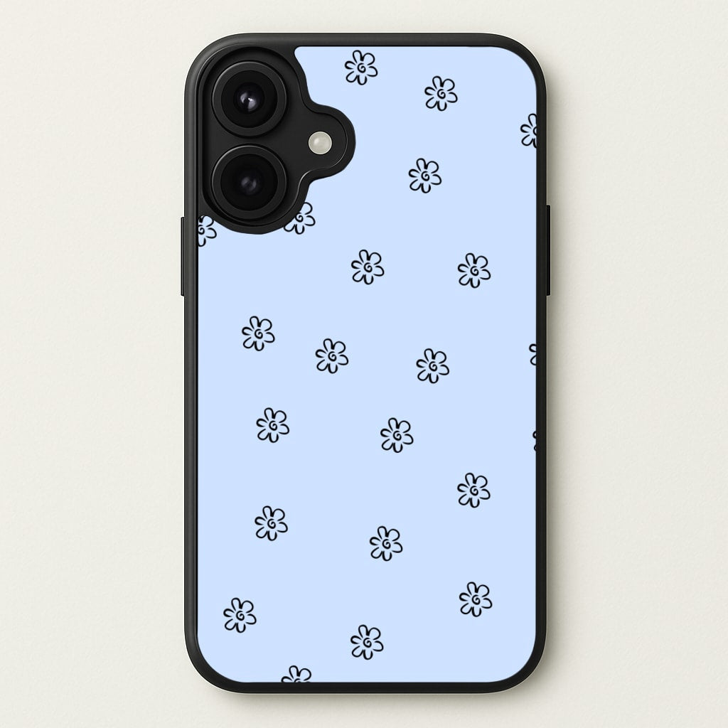 Detail Flower Pattern - Blue Phone Case for iPhone 17