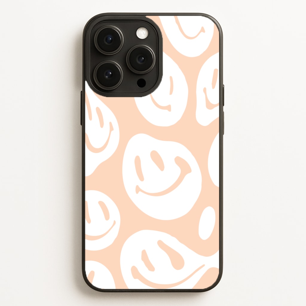 Trippn Smiley - Orange - Abstract Patterns Phone Case for iPhone 16 Pro Max