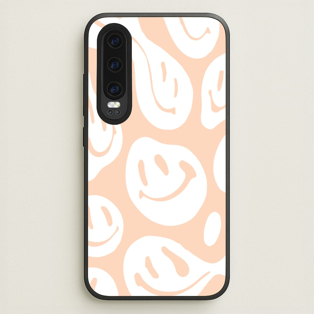 Trippn Smiley - Orange - Abstract Patterns Phone Case for Huawei P30
