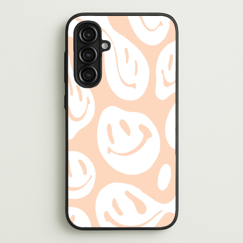 Trippn Smiley - Orange - Abstract Patterns Phone Case for Galaxy A16
