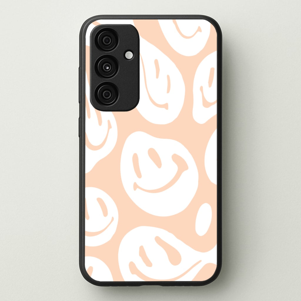 Trippn Smiley - Orange - Abstract Patterns Phone Case for Galaxy A35