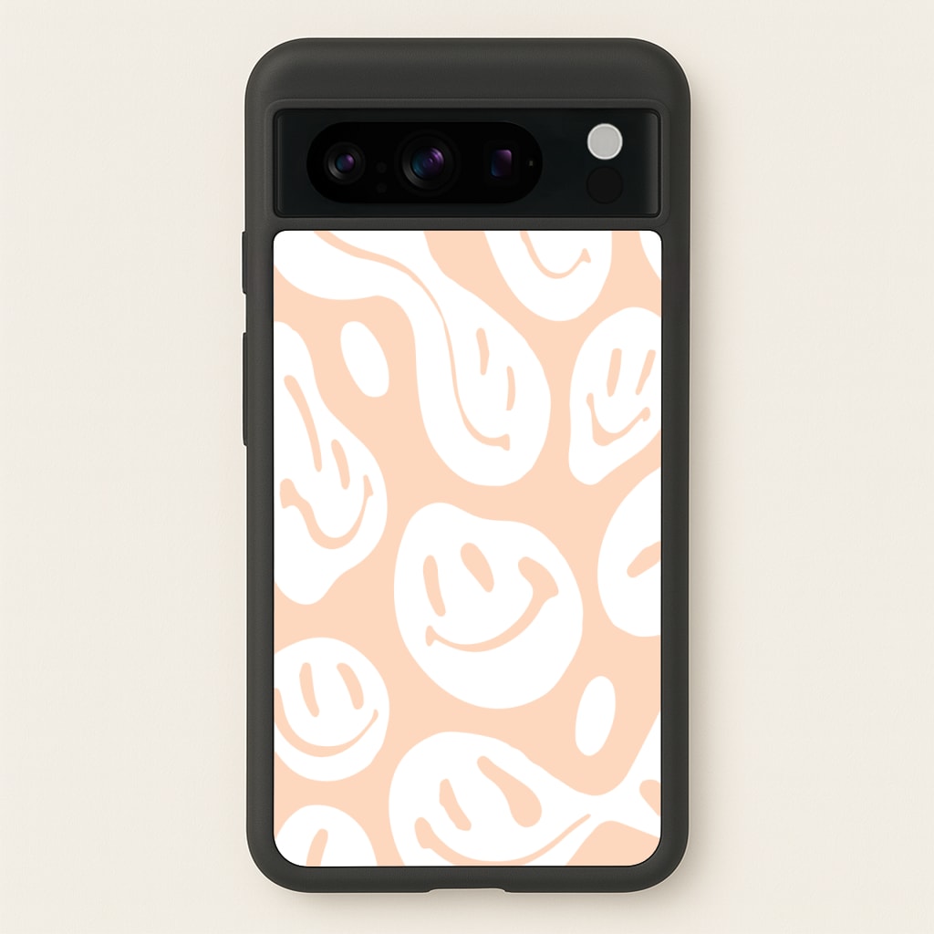 Trippn Smiley - Orange - Abstract Patterns Phone Case for Google Pixel 8 Pro