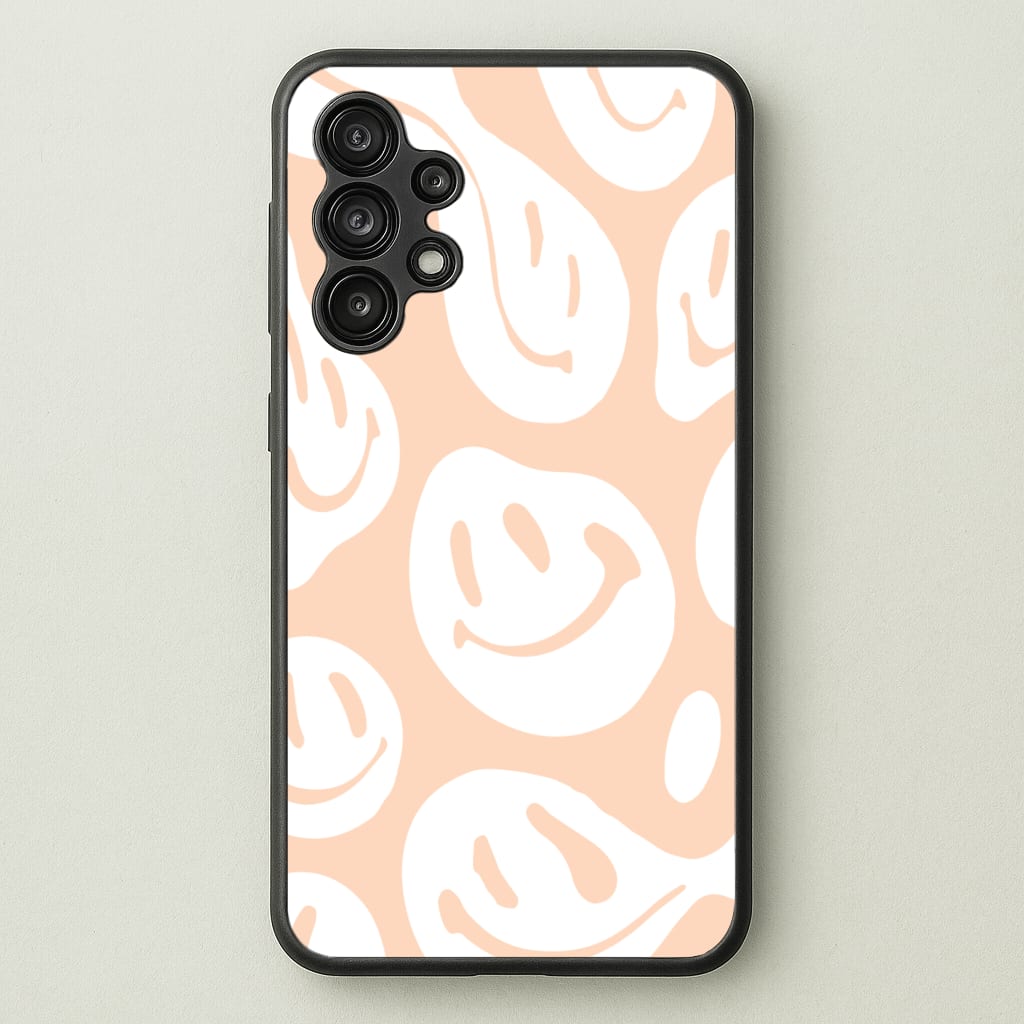 Trippn Smiley - Orange - Abstract Patterns Phone Case for Galaxy A13