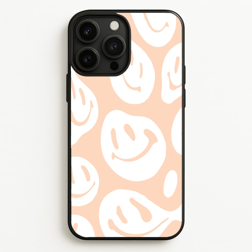 Trippn Smiley - Orange - Abstract Patterns Phone Case for iPhone 13 Pro Max