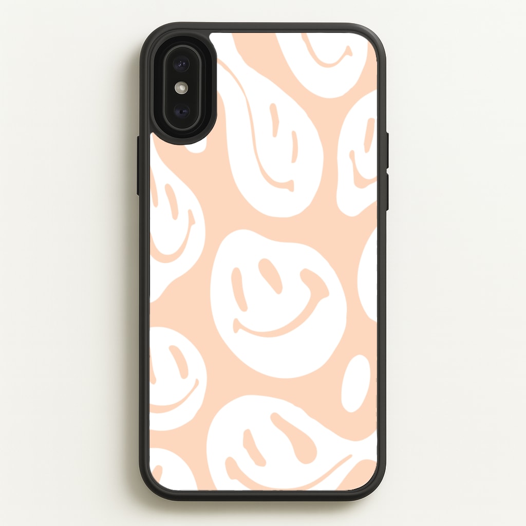 Trippn Smiley - Orange - Abstract Patterns Phone Case for iPhone XS Max