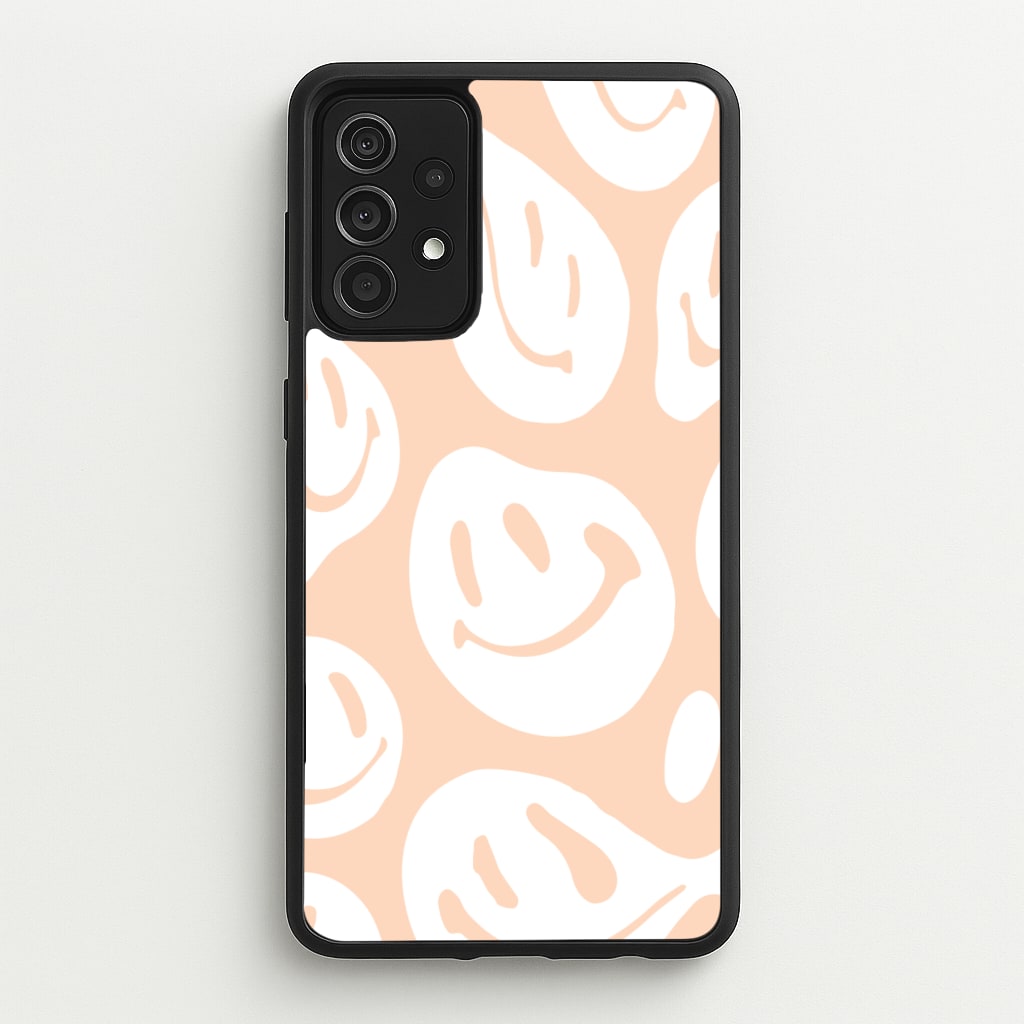 Trippn Smiley - Orange - Abstract Patterns Phone Case for Galaxy A52 / A52s