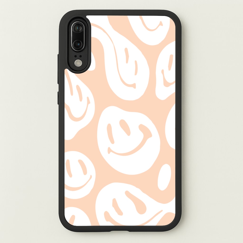 Trippn Smiley - Orange - Abstract Patterns Phone Case for Huawei P20