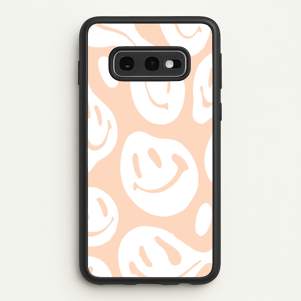 Trippn Smiley - Orange - Abstract Patterns Phone Case for Galaxy S10e