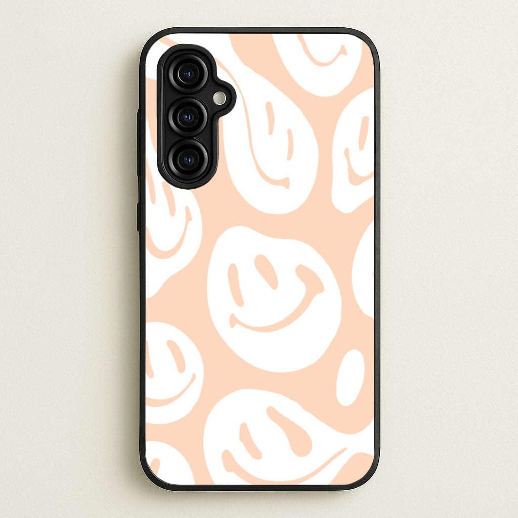 Trippn Smiley - Orange - Abstract Patterns Phone Case for Galaxy A54