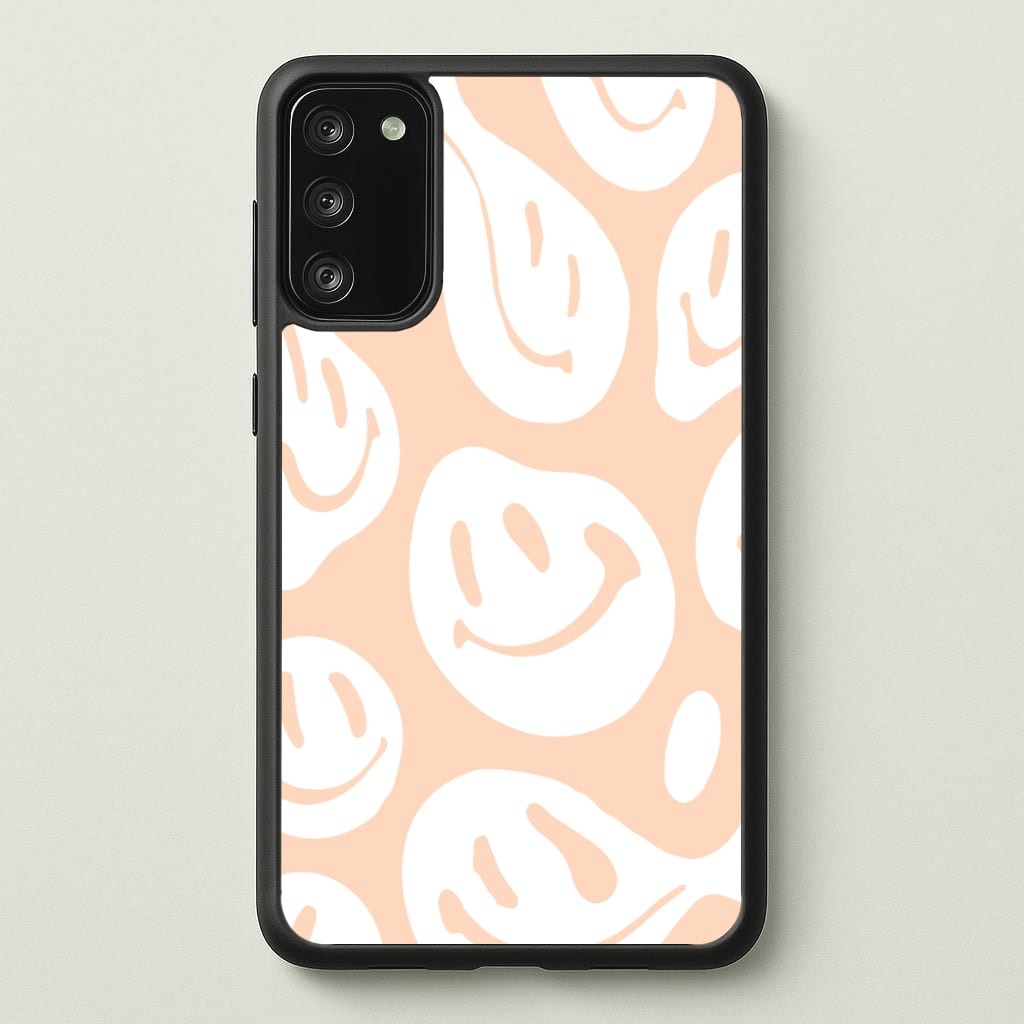 Trippn Smiley - Orange - Abstract Patterns Phone Case for Galaxy S20FE