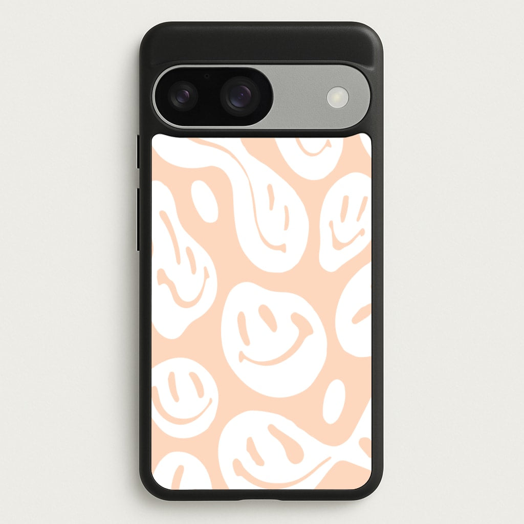 Trippn Smiley - Orange - Abstract Patterns Phone Case for Google Pixel 9 / 9 Pro