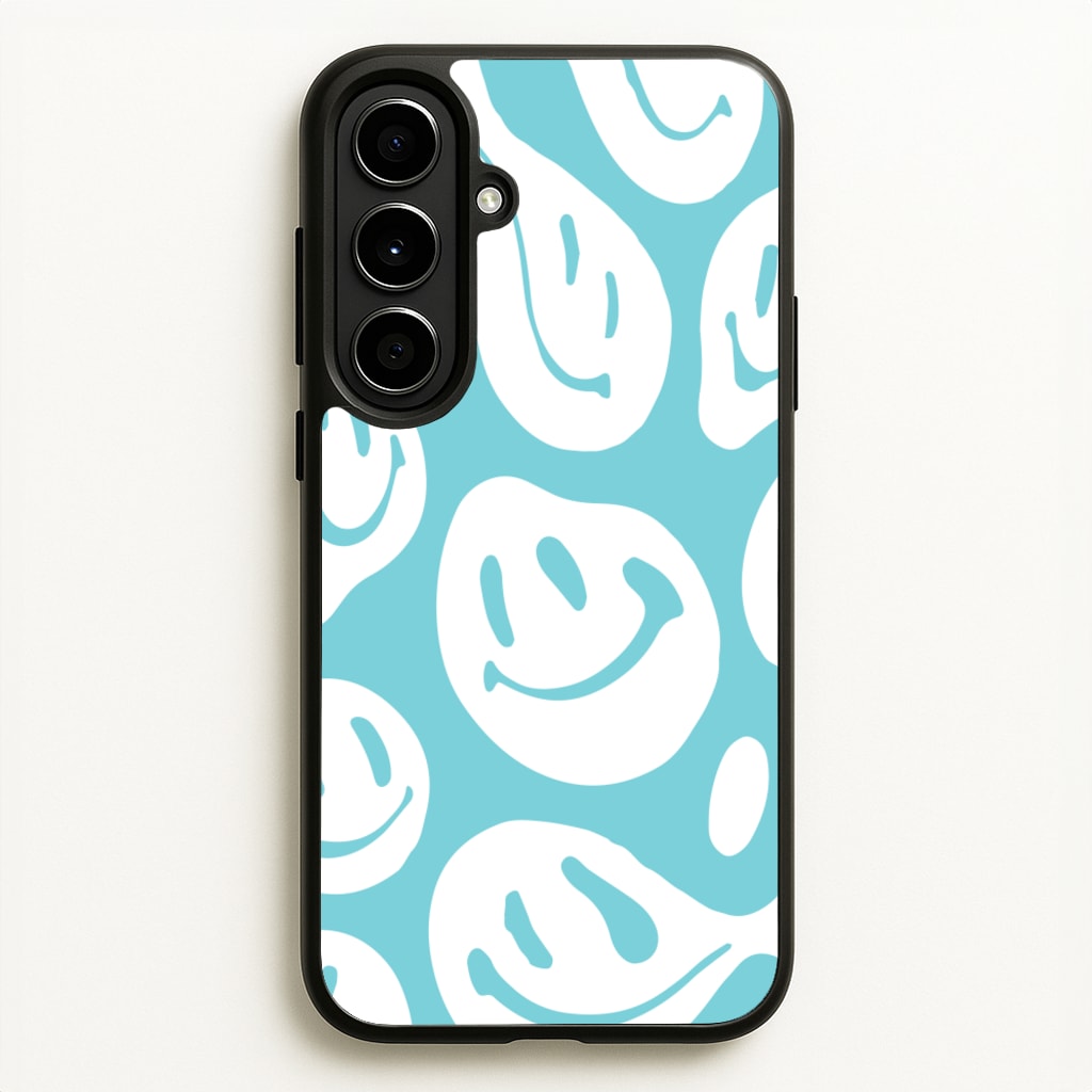 Trippn Smiley - Blue - Abstract Patterns Phone Case for Galaxy A56