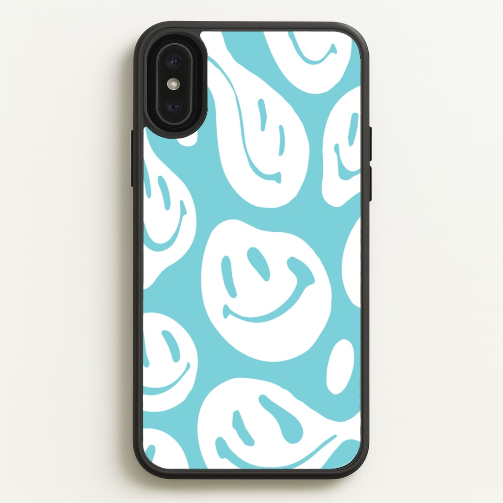 Trippn Smiley - Blue - Abstract Patterns Phone Case for iPhone XS Max
