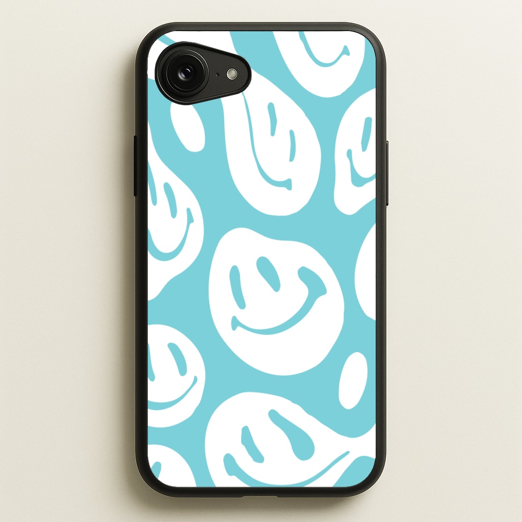 Trippn Smiley - Blue - Abstract Patterns Phone Case for iPhone 16e