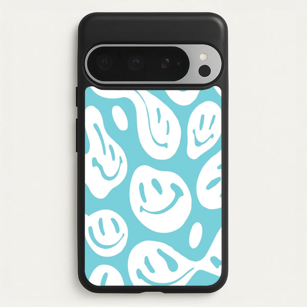 Trippn Smiley - Blue - Abstract Patterns Phone Case for Google Pixel 9 Pro XL