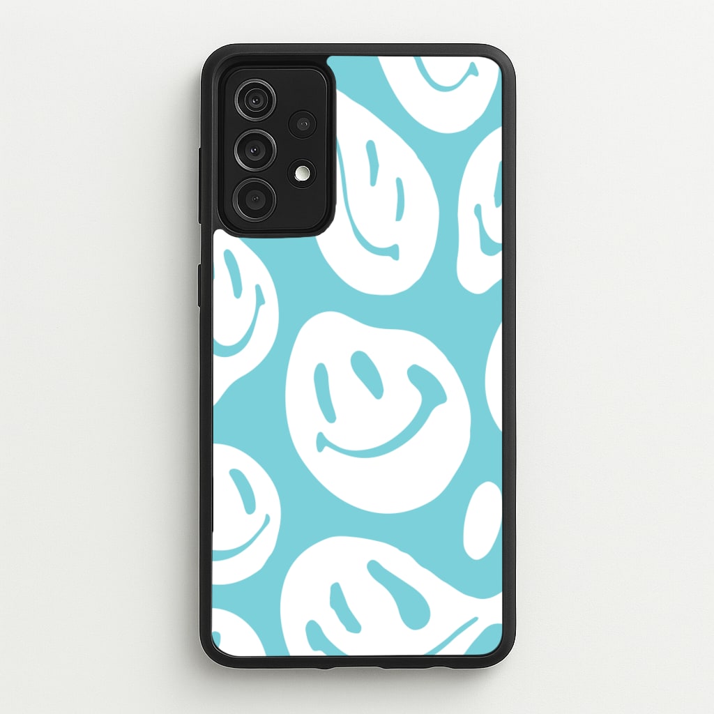 Trippn Smiley - Blue - Abstract Patterns Phone Case for Galaxy A52 / A52s