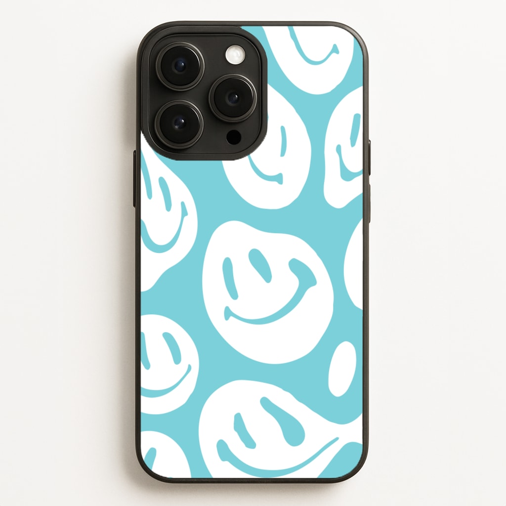 Trippn Smiley - Blue - Abstract Patterns Phone Case for iPhone 12 Pro Max