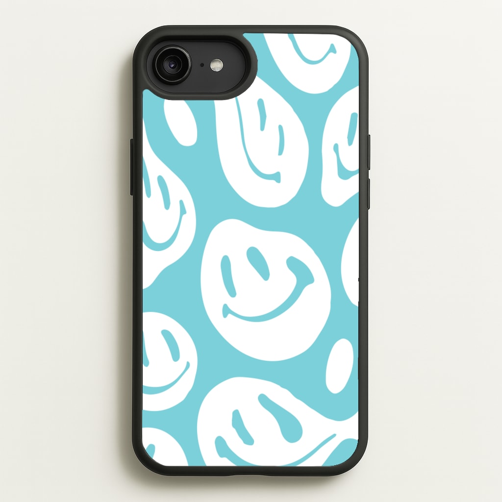 Trippn Smiley - Blue - Abstract Patterns Phone Case for iPhone 6 Plus / 7 Plus / 8 Plus