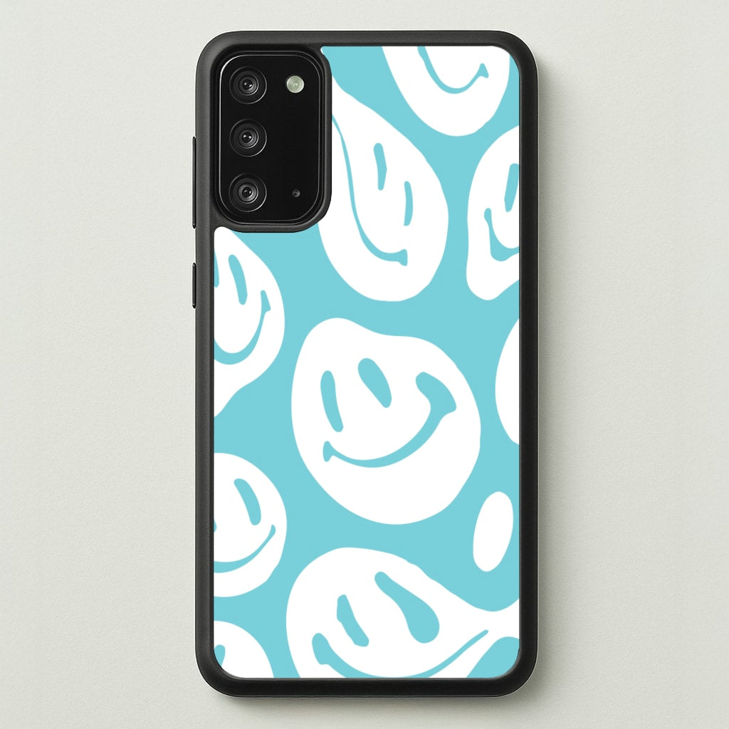 Trippn Smiley - Blue - Abstract Patterns Phone Case for Galaxy Note 20