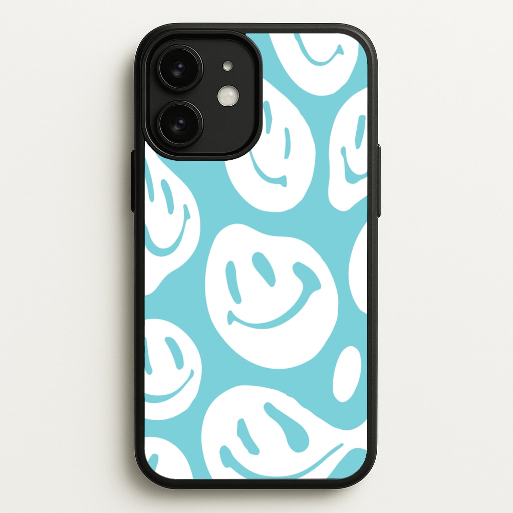 Trippn Smiley - Blue - Abstract Patterns Phone Case for iPhone 11