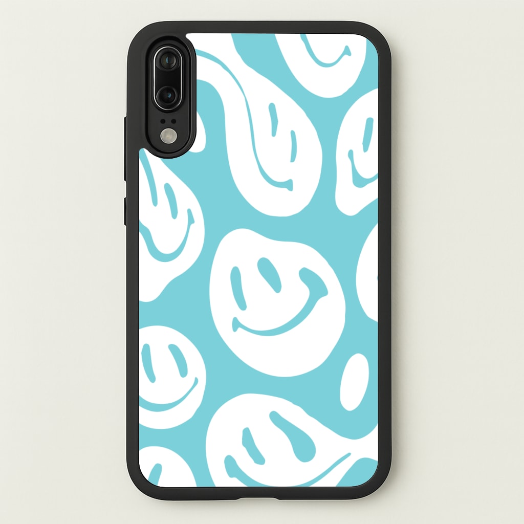 Trippn Smiley - Blue - Abstract Patterns Phone Case for Huawei P20