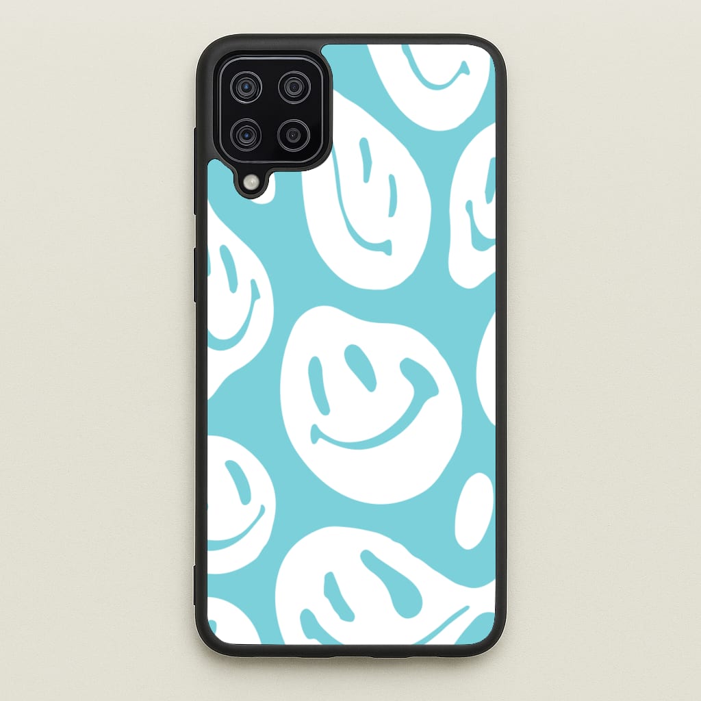Trippn Smiley - Blue - Abstract Patterns Phone Case for Galaxy A12