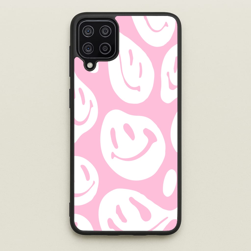 Trippn Smiley - Pink - Abstract Patterns Phone Case for Galaxy A12