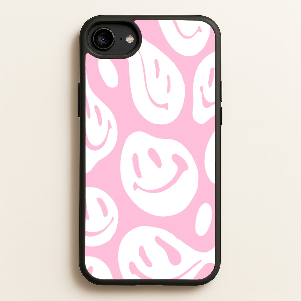 Trippn Smiley - Pink - Abstract Patterns Phone Case for iPhone 6 / 7 / 8 / SE