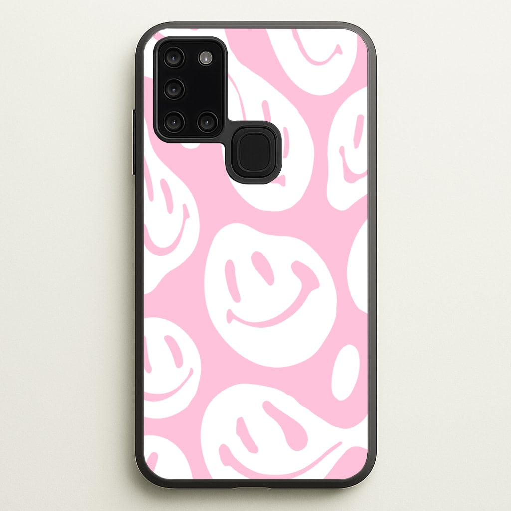 Trippn Smiley - Pink - Abstract Patterns Phone Case for Galaxy A21s