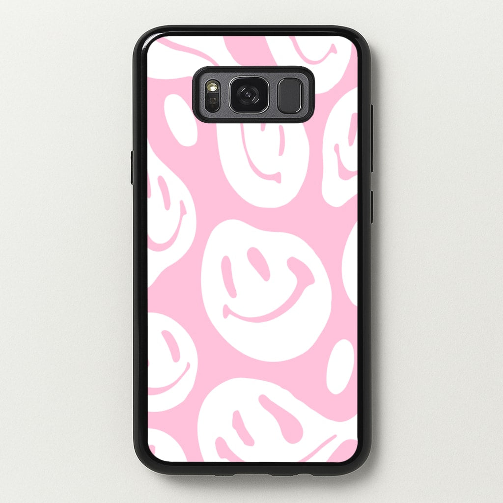 Trippn Smiley - Pink - Abstract Patterns Phone Case for Galaxy S8