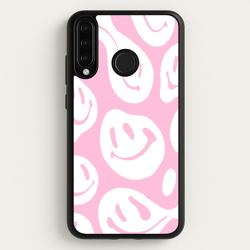 Trippn Smiley - Pink - Abstract Patterns Phone Case for Huawei P30 Lite